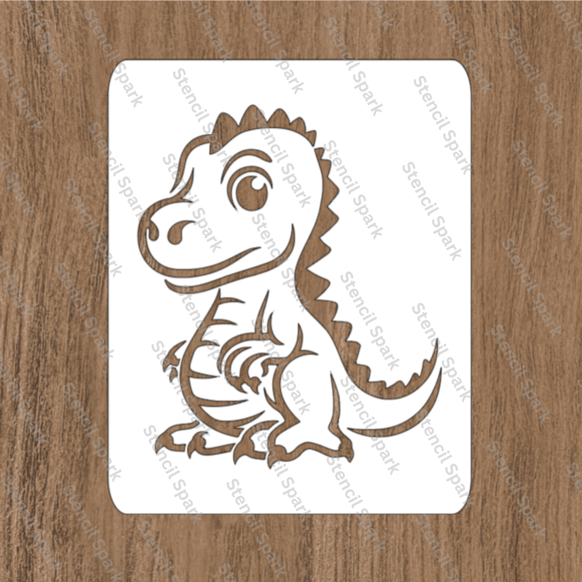Stencil of Baby Dinosaur image 0