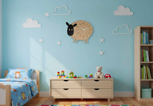 Sheep Wall Clock – Basswood | NZ Made 🐑 image 1