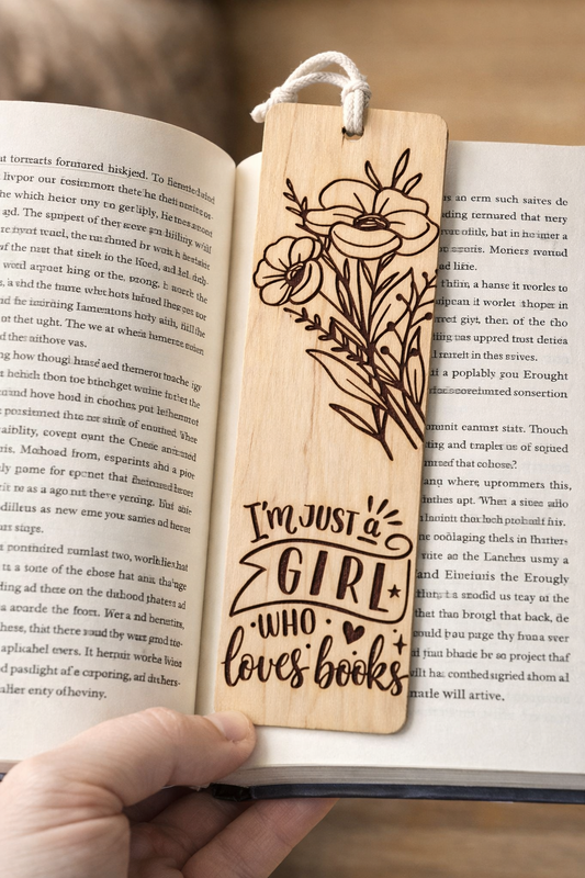 Wooden Engraved Bookmarks image 1