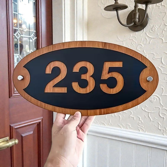 Custom Wooden-Acrylic Number plate image 1