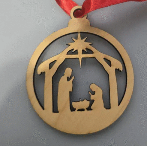 Jesus scene Christmas Ornament image 0