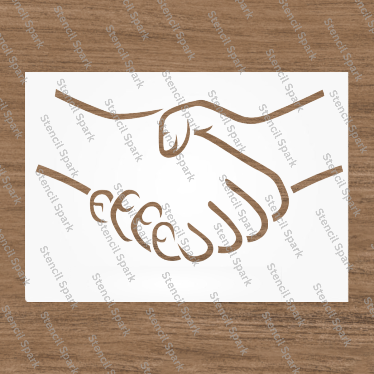 Stencil of Handshake image 0