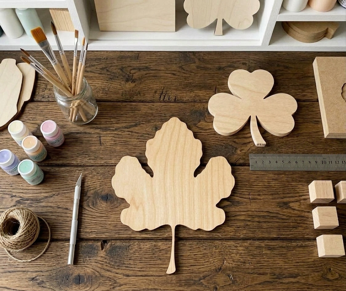 Fig Leaf Wooden Craft Cut-Out – Basswood