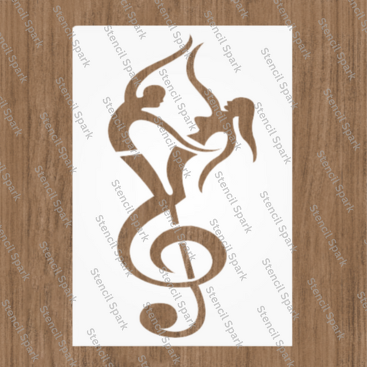 Musical Couples Stencil image 0