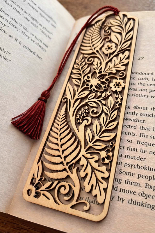 Fern Motif Wooden Bookmark image 0