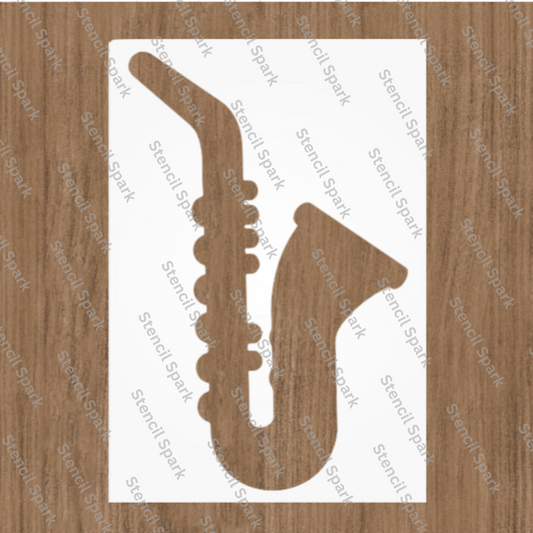 Saxophone Stencil image 0