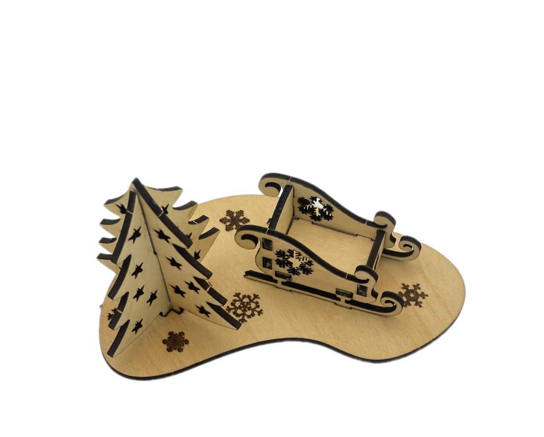 Sleigh Ride and Christmas Tree Ornament image 1