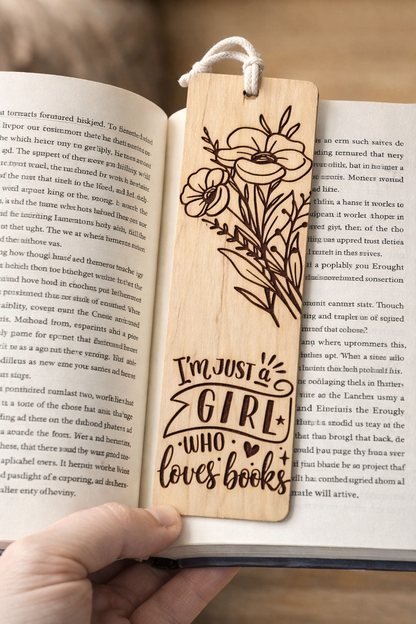 Wooden Engraved Bookmarks image 1