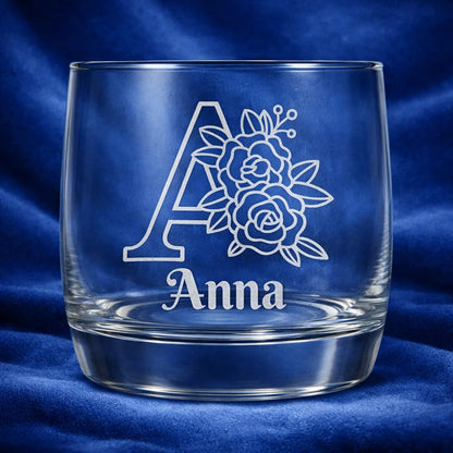 Name Engraving on Glass Tumbler