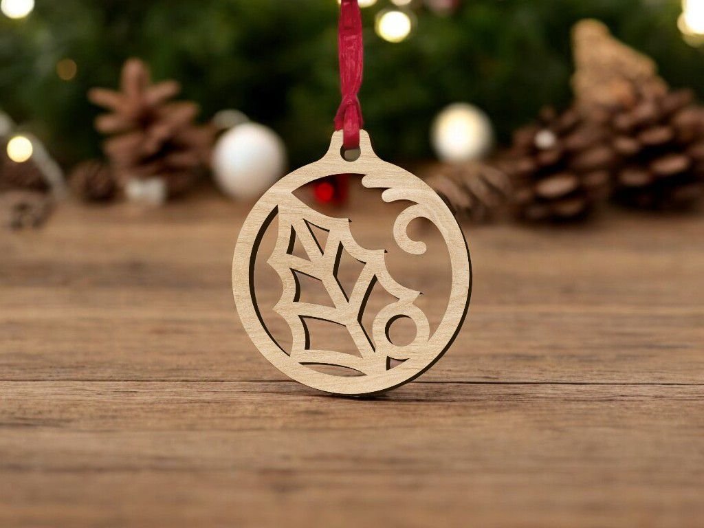 Wooden Christmas Bauble - Single Layered - 11 image