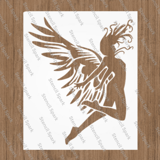 Woman with free will Stencil image 0
