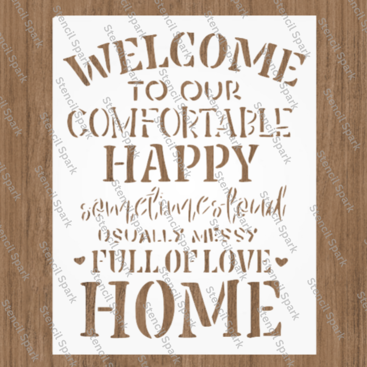 Welcome To Our Comfortable Home Stencil image 0