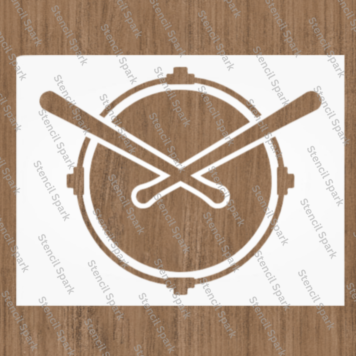 Drum Icon Stencil image 0