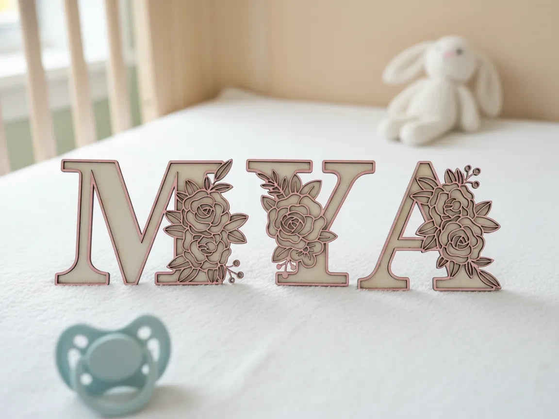 2-Layered Floral Alphabets image 0