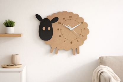 Sheep Wall Clock – Basswood | NZ Made 🐑 image 2