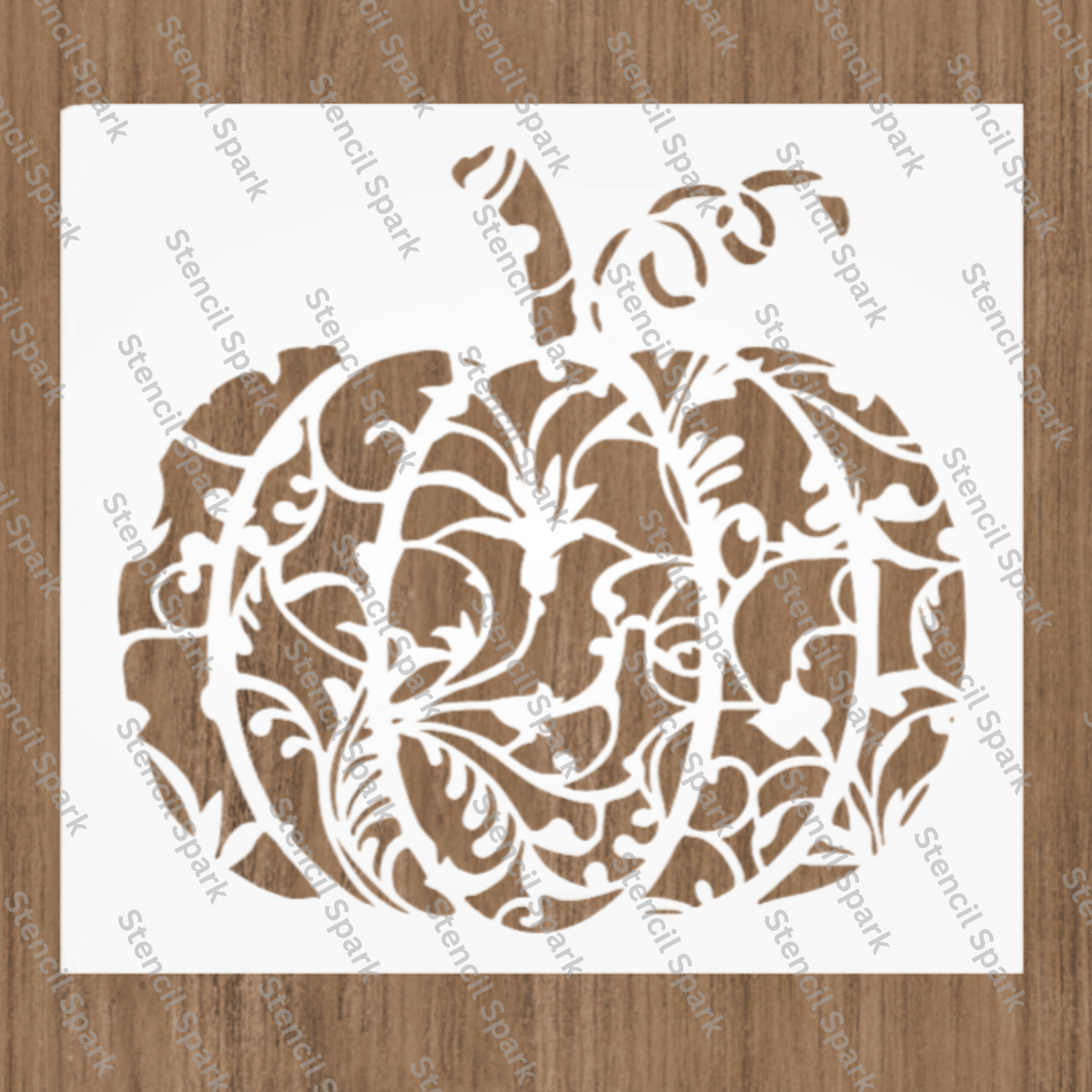 Damask Pumpkin Stencil image 0