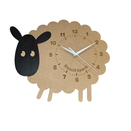 Sheep Wall Clock – Basswood | NZ Made 🐑 image 5