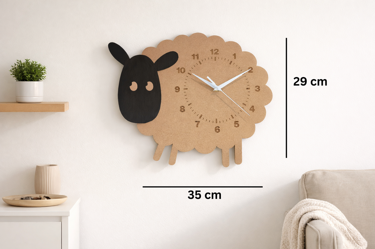Sheep Wall Clock – Basswood | NZ Made 🐑 image 4