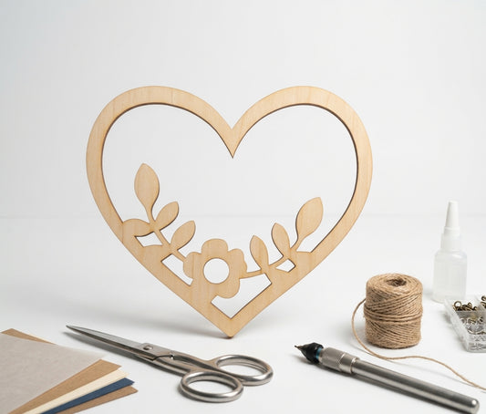 Growing Heart Wooden Craft Cut-Out – Basswood