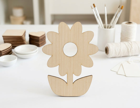 Sunflower Wooden Craft Cut-Out – Basswood