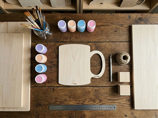 Coffee Mug Wooden Craft Cut-Out – Basswood