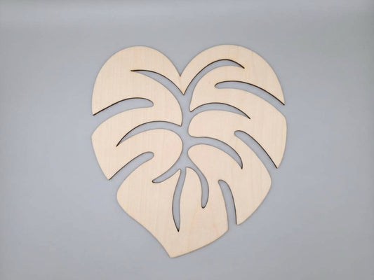 Monstera Leaf Wooden Craft Cut-Out – Basswood