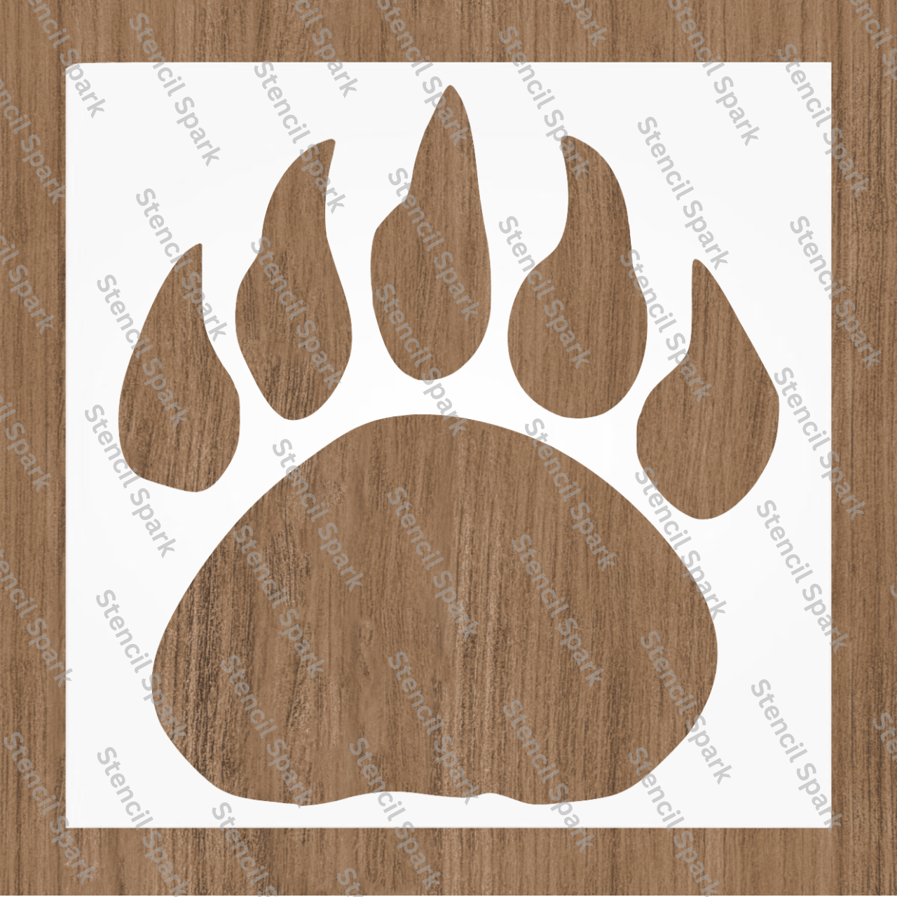 Bear Paw Claw Design 2 Stencil
