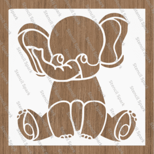Baby Elephant Stencil