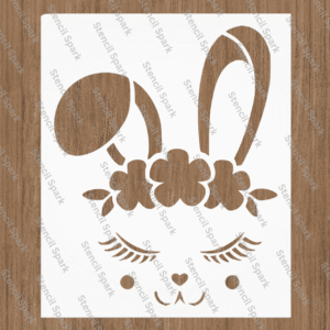 Baby Bunny Head Stencil
