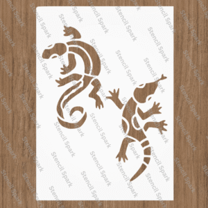 Lizards Stencil