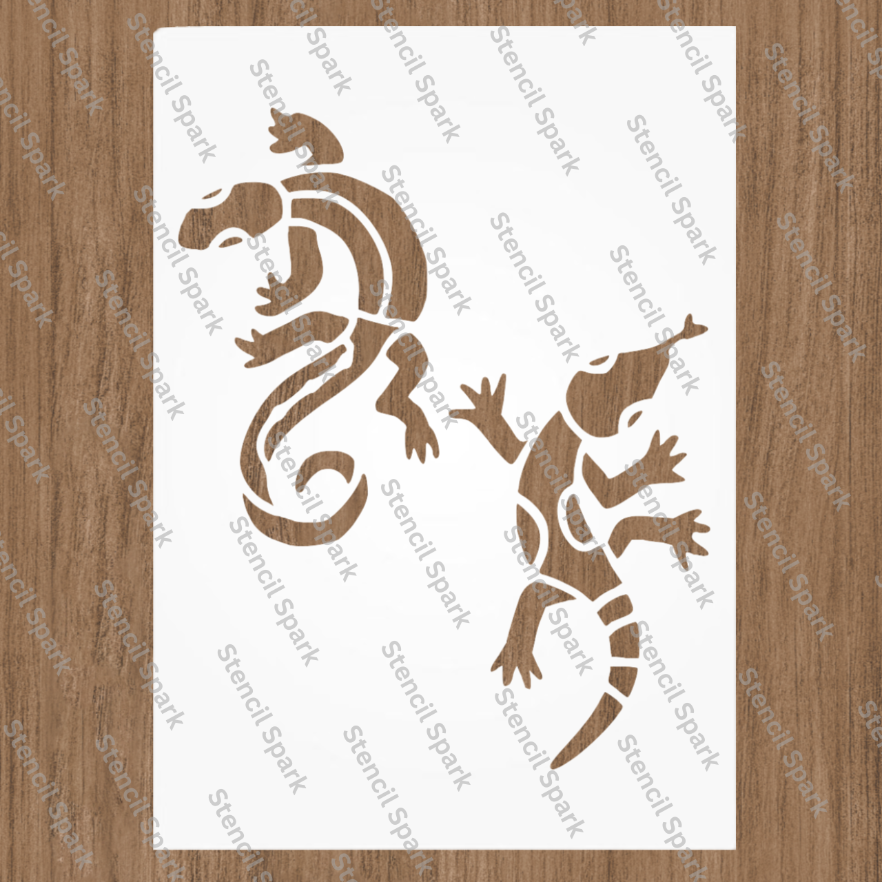 Lizards Stencil
