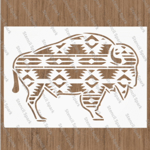 Patterned Buffalo Stencil