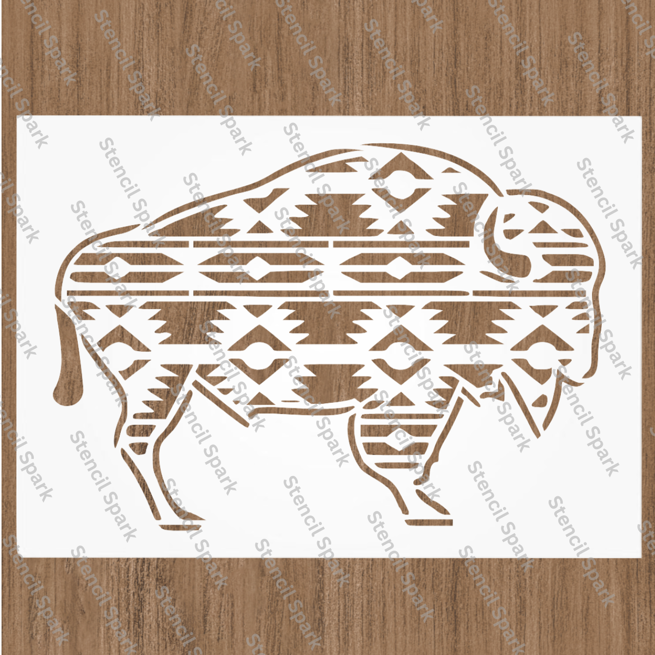 Patterned Buffalo Stencil