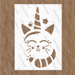Cat Unicorn Stencil
