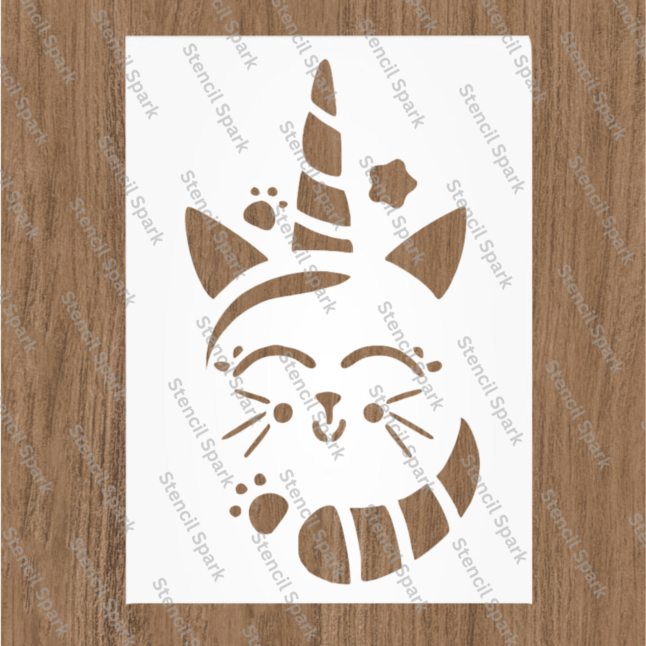 Cat Unicorn Stencil