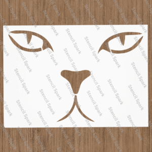 Cat Face Design Stencil