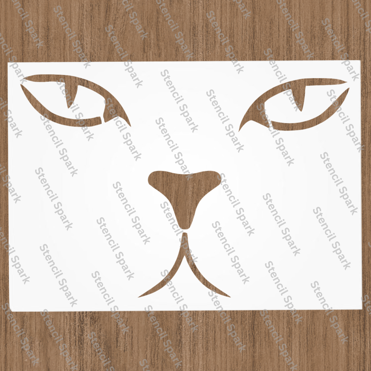 Cat Face Design Stencil