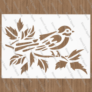Bird on Branch Stencil