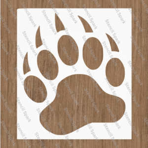 Bear Paw Claw Stencil