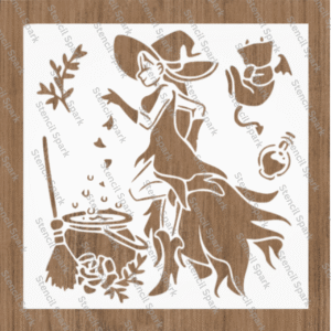 A Witch Stencil