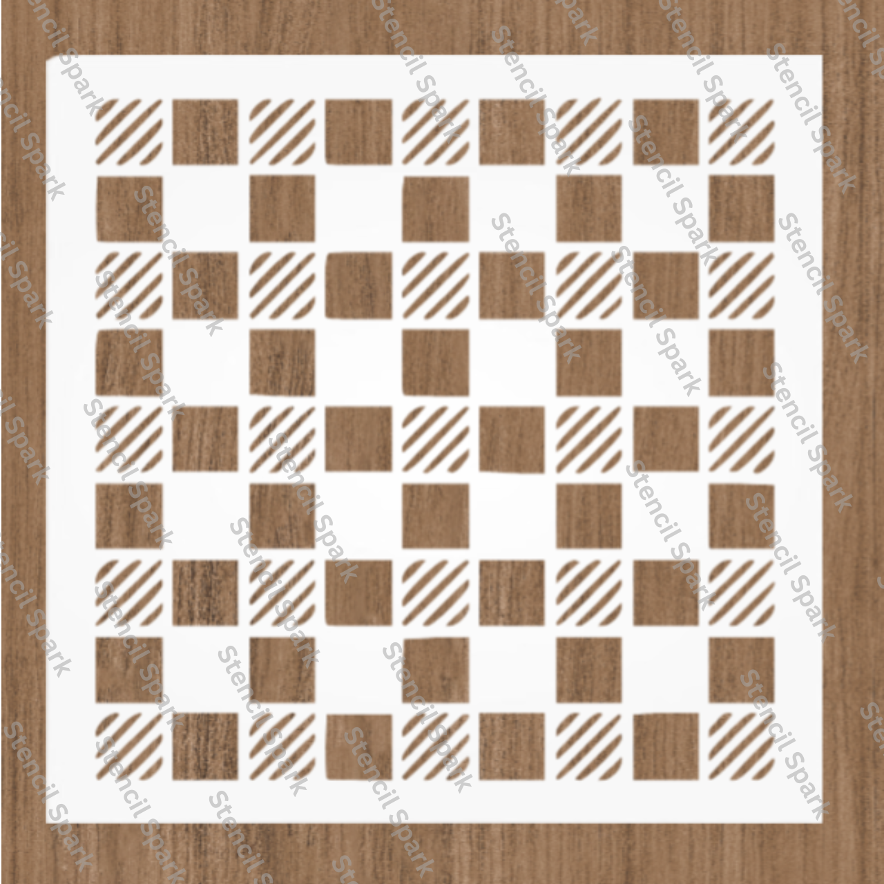 Buffalo Check Pattern Stencil