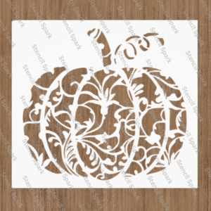 Damask Pumpkin Stencil