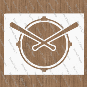 Drum Icon Stencil