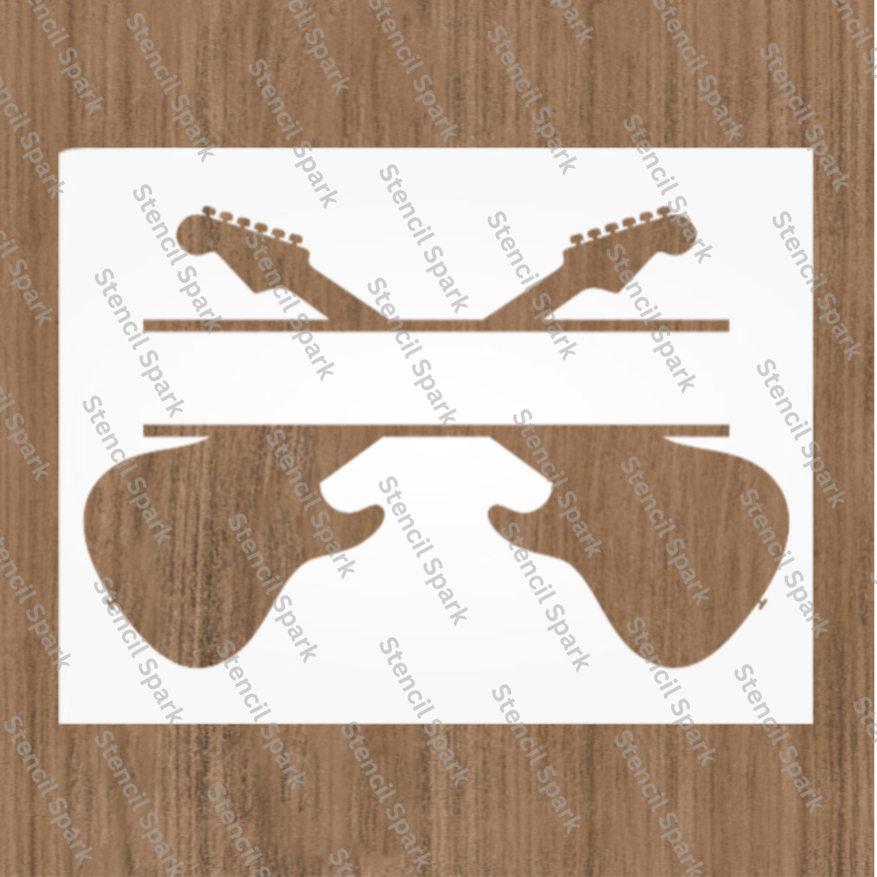 Electric Guitar Stencil