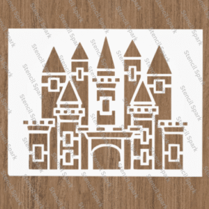 Geometric Castle Stencil