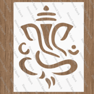 Lord Ganesh Vector Stencil