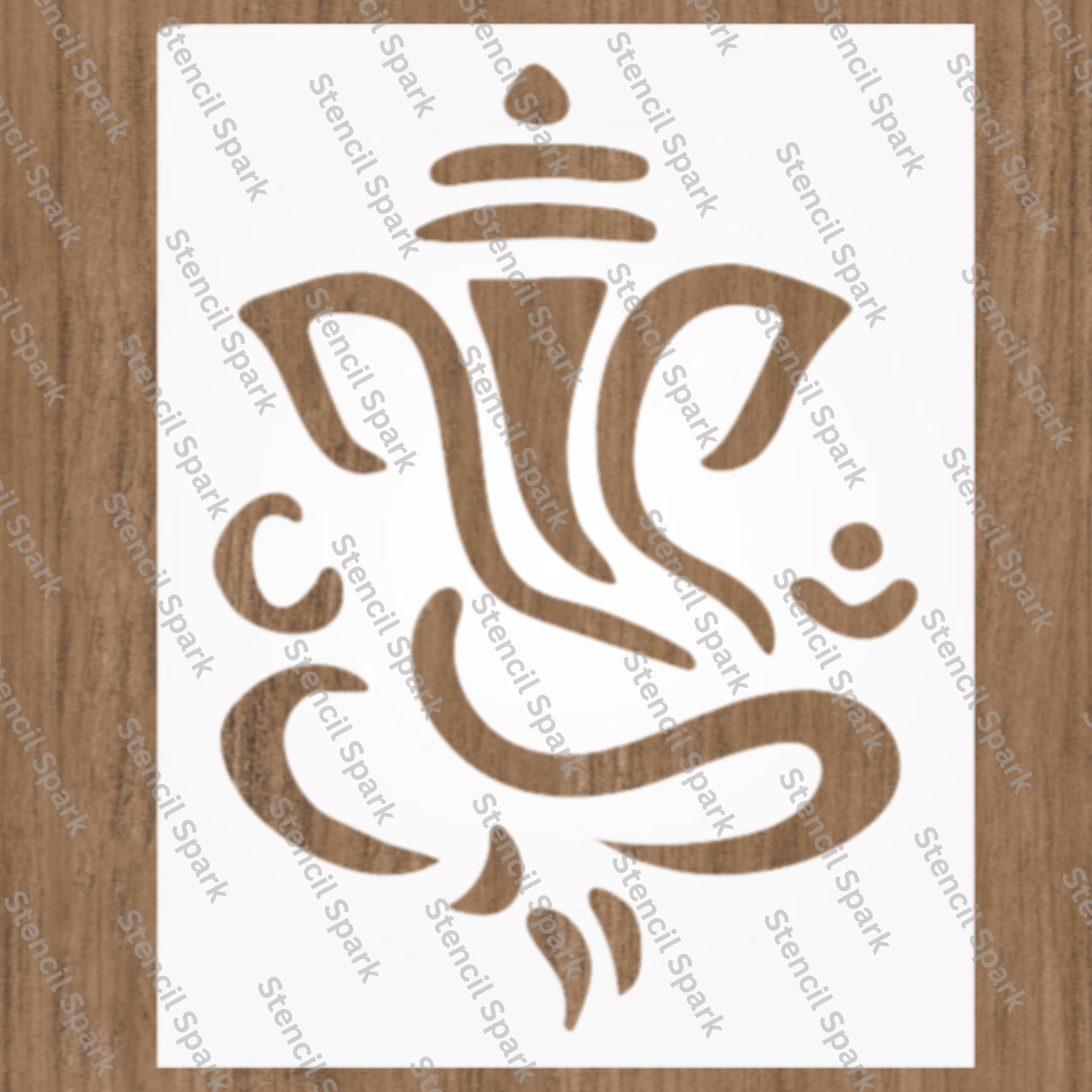 Lord Ganesh Vector Stencil