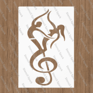 Musical Couples Stencil