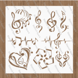 Musical Notes Stencil