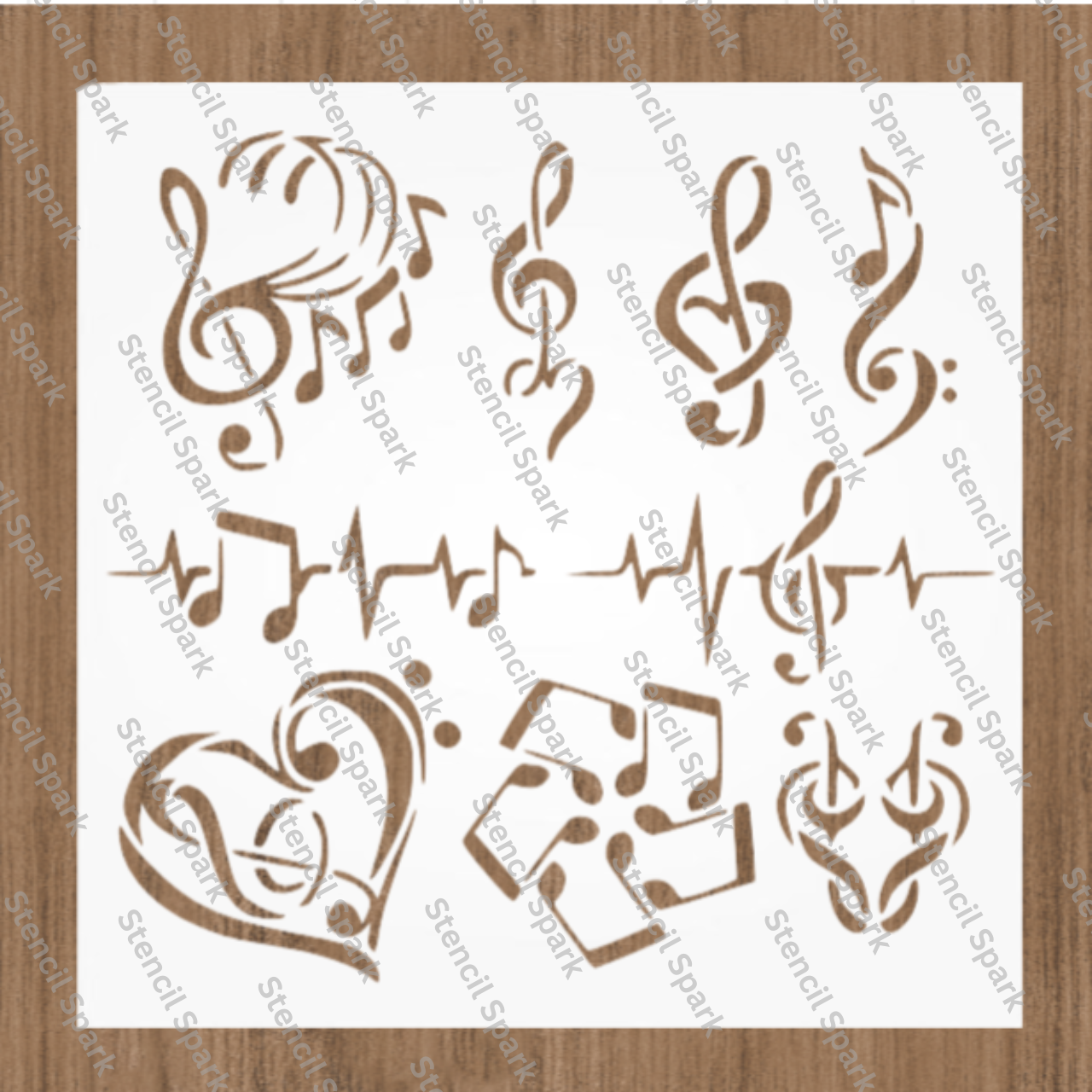 Musical Notes Stencil